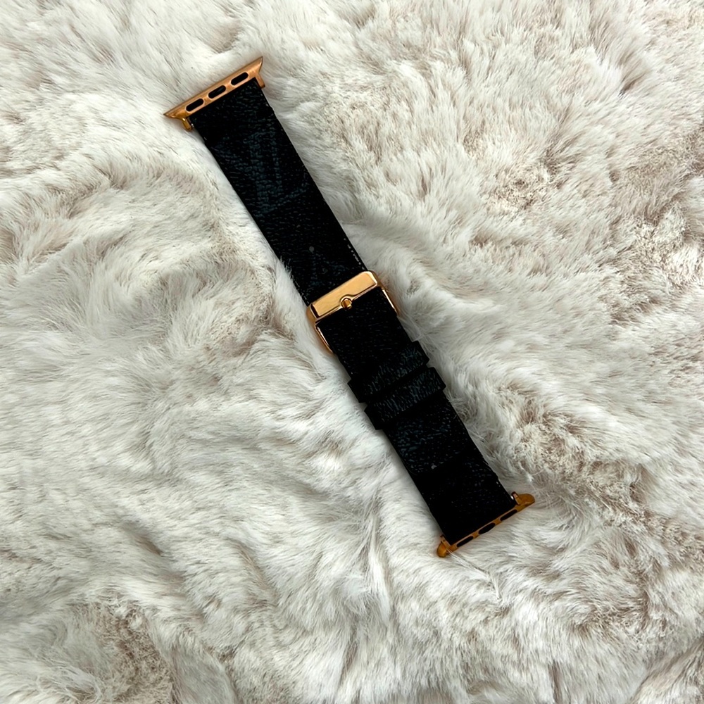 ♠️ LV Monogrammed Eclipse Repurposed Apple Watch Band- Fits ALL series 38-40mm
